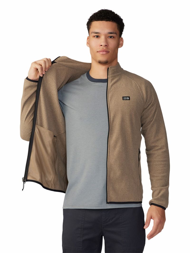 Polar-Hombre-Microchill¿-Full-Zip-Beige