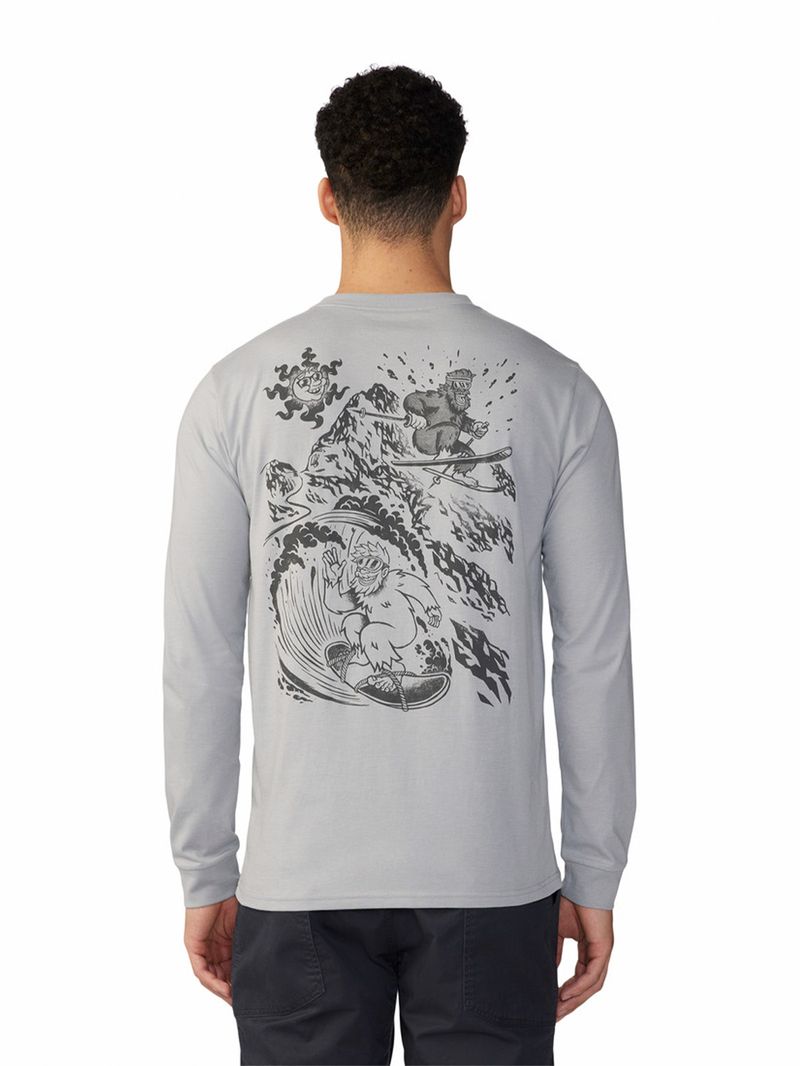 Polera Manga Larga Hombre Snow Yeti¿ Gris