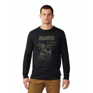 Polera Manga Larga Hombre River Bear Negro Mountain Hardwear