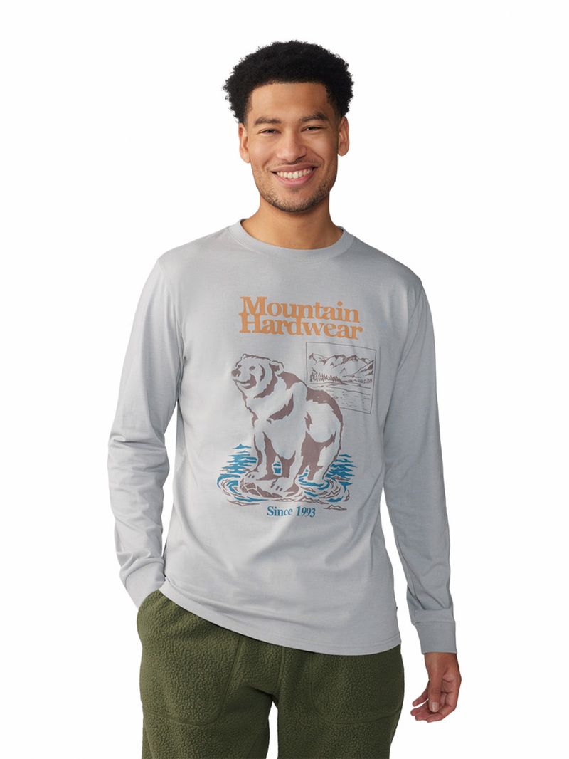 Polera Manga Larga Hombre River Bear¿ Gris