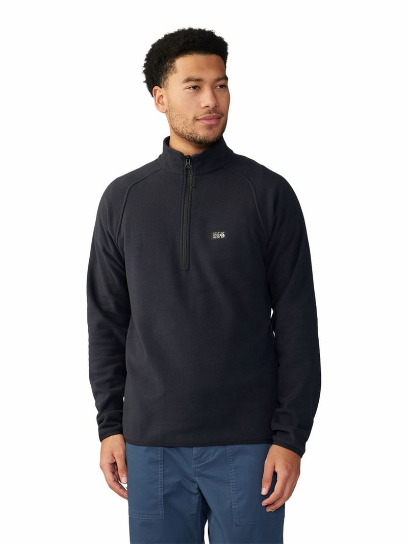 Polar Hombre Microchill¿ 1/4 Zip Negro Mountain Hardwear
