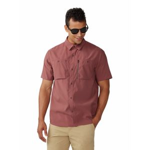 Camisa Manga Corta Hombre Trail Sender Café Mountain Hardwear