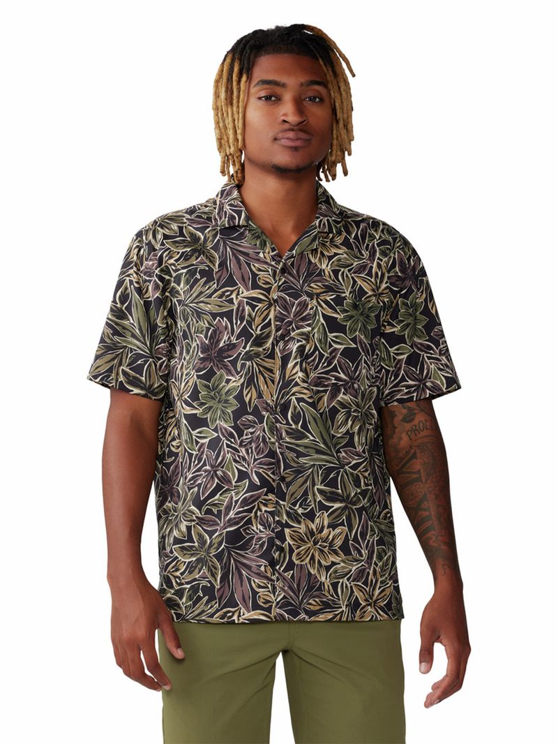 Camisa Manga Corta Hombre Trail Sender Negro Mountain Hardwear