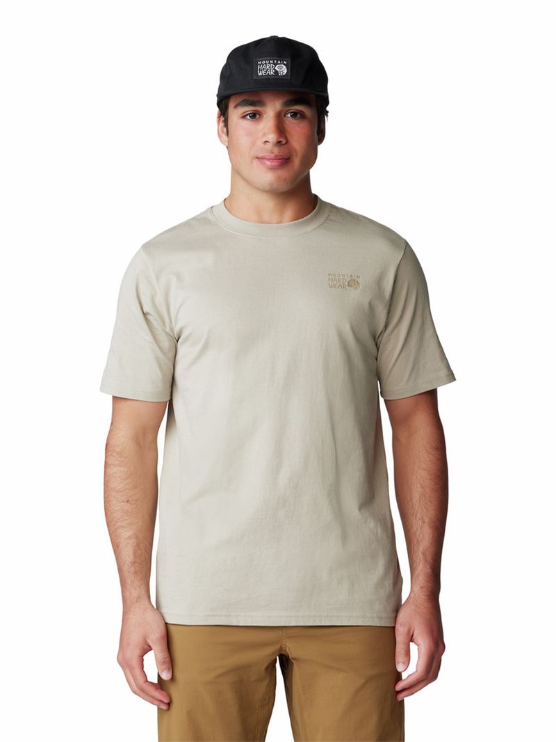 Polera-Manga-Corta-Hombre-Bear-Beige-Mountain-Hardwear