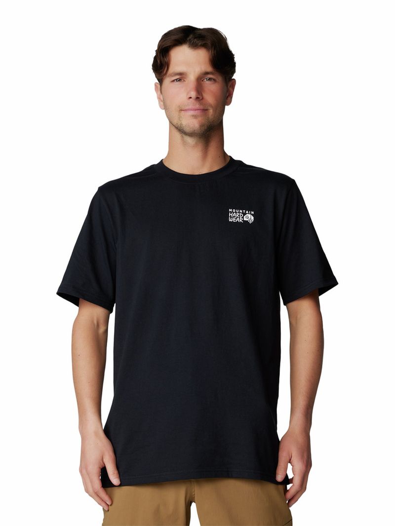 Polera Manga Corta Hombre Back Logo Negro Mountain Hardwear