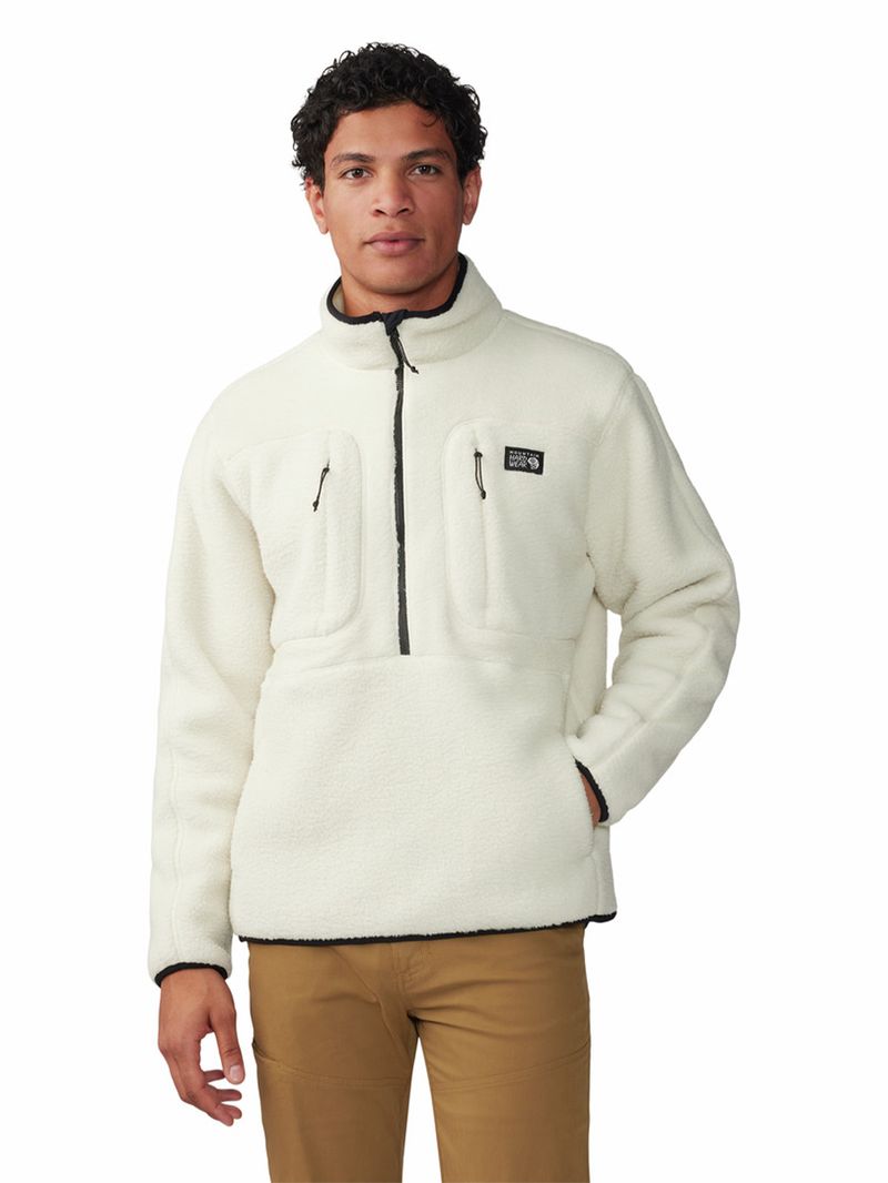 Polar Hombre Hicamp Half Zip Blanco Mountain Hardwear