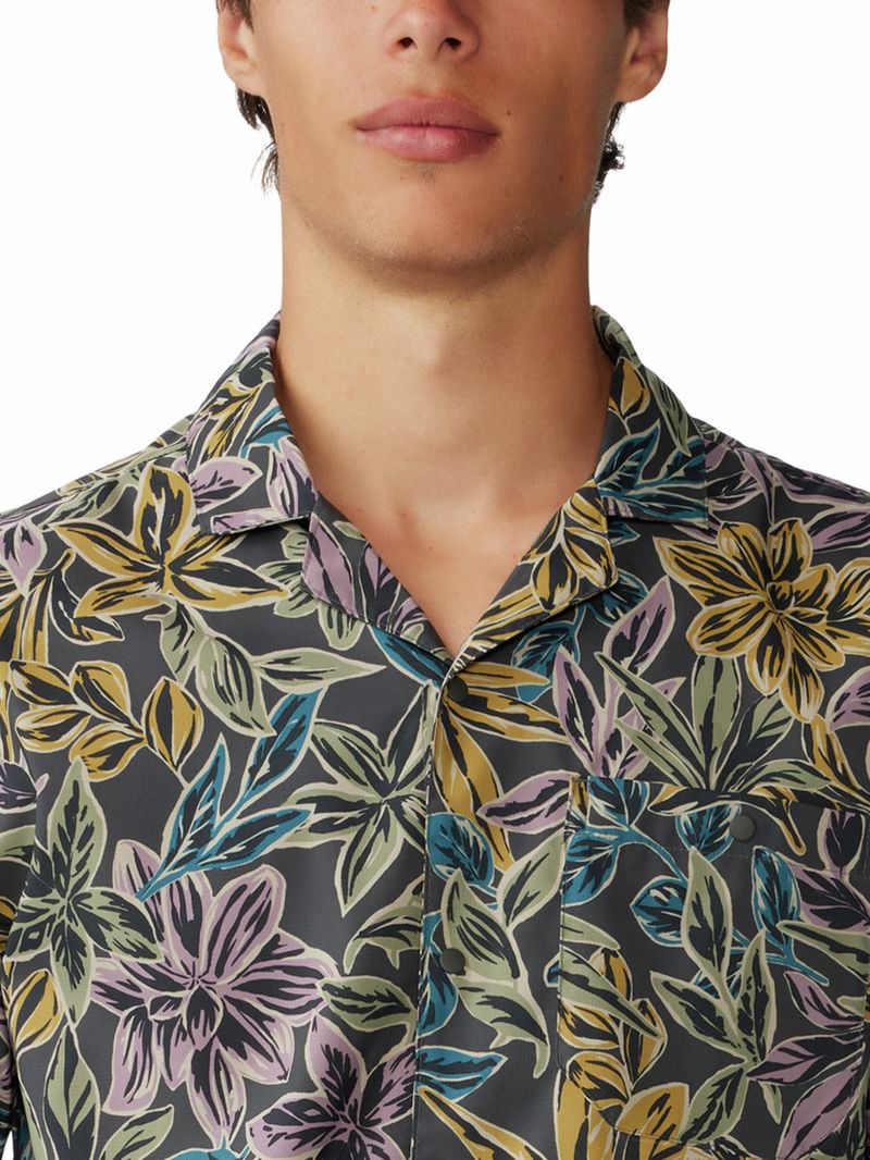Camisa Manga Corta Hombre Trail Sender Gris Mountain Hardwear