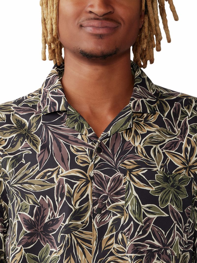Camisa Manga Corta Hombre Trail Sender Negro Mountain Hardwear