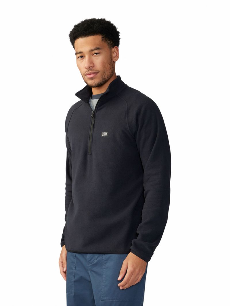 Polar Hombre Microchill¿ 1/4 Zip Negro Mountain Hardwear