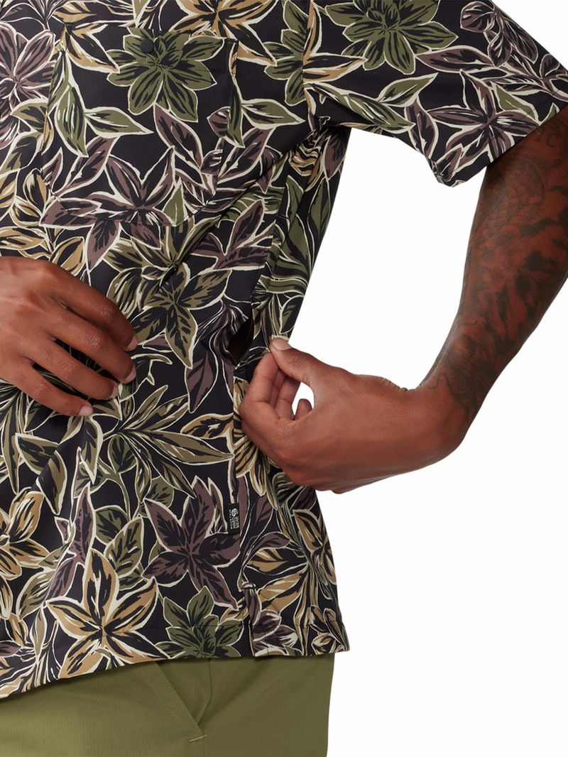 Camisa Manga Corta Hombre Trail Sender Negro Mountain Hardwear