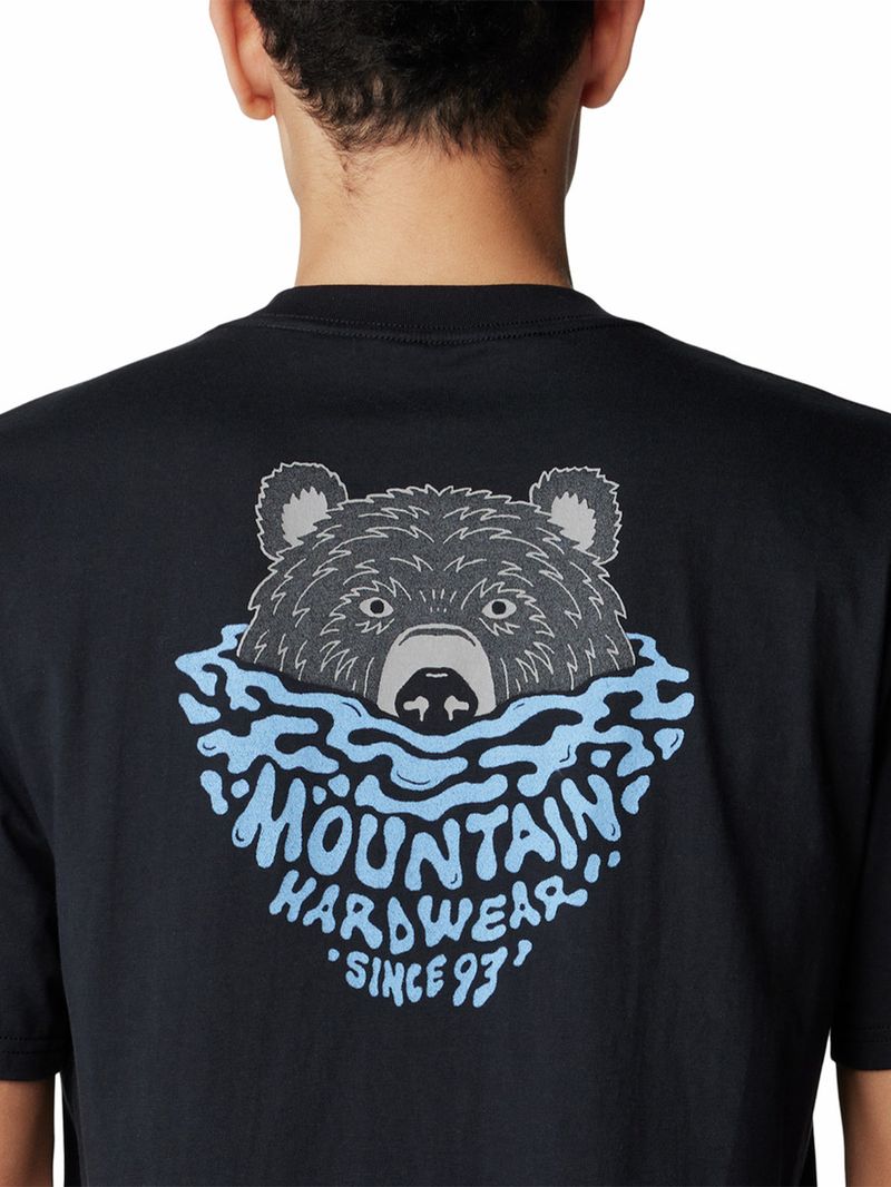 Polera-Manga-Corta-Hombre-Bear-Negro-Mountain-Hardwear