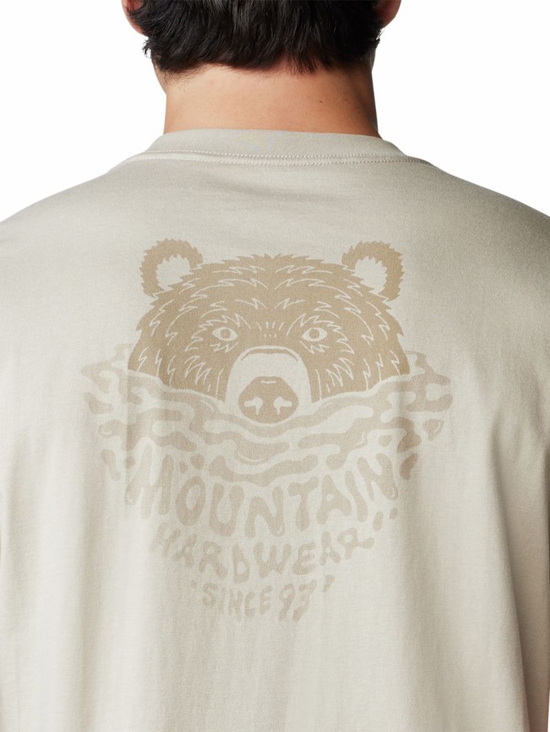 Polera Manga Corta Hombre Bear Beige Mountain Hardwear