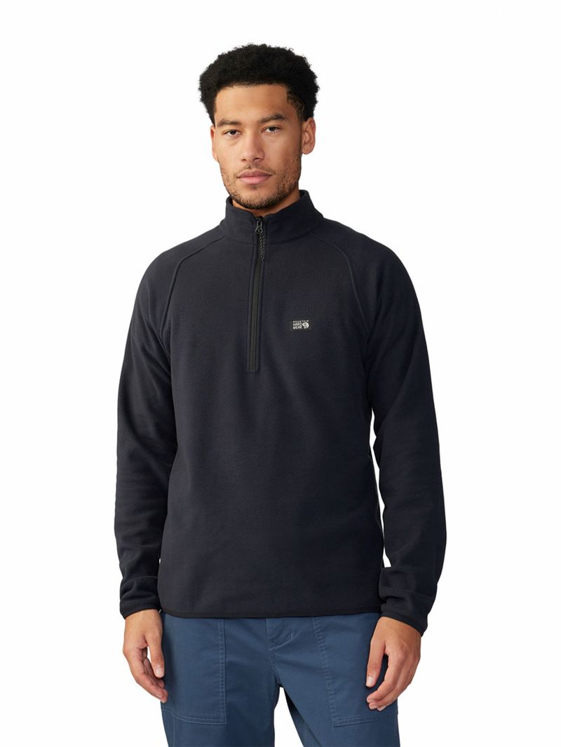 Polar Hombre Microchill¿ 1/4 Zip Negro Mountain Hardwear