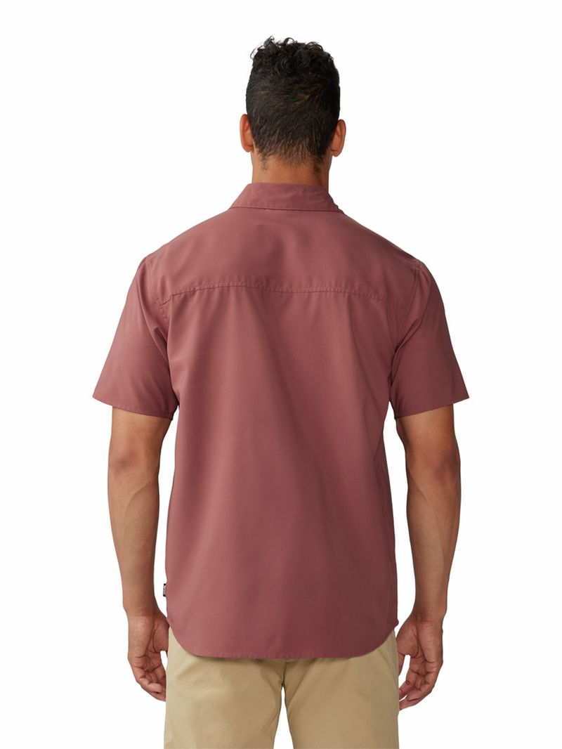 Camisa Manga Corta Hombre Trail Sender Café Mountain Hardwear