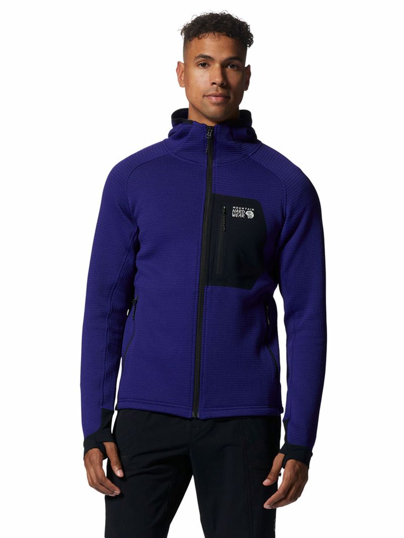 Polar Hombre Polartec Power Grid Azul Mountain Hardwear