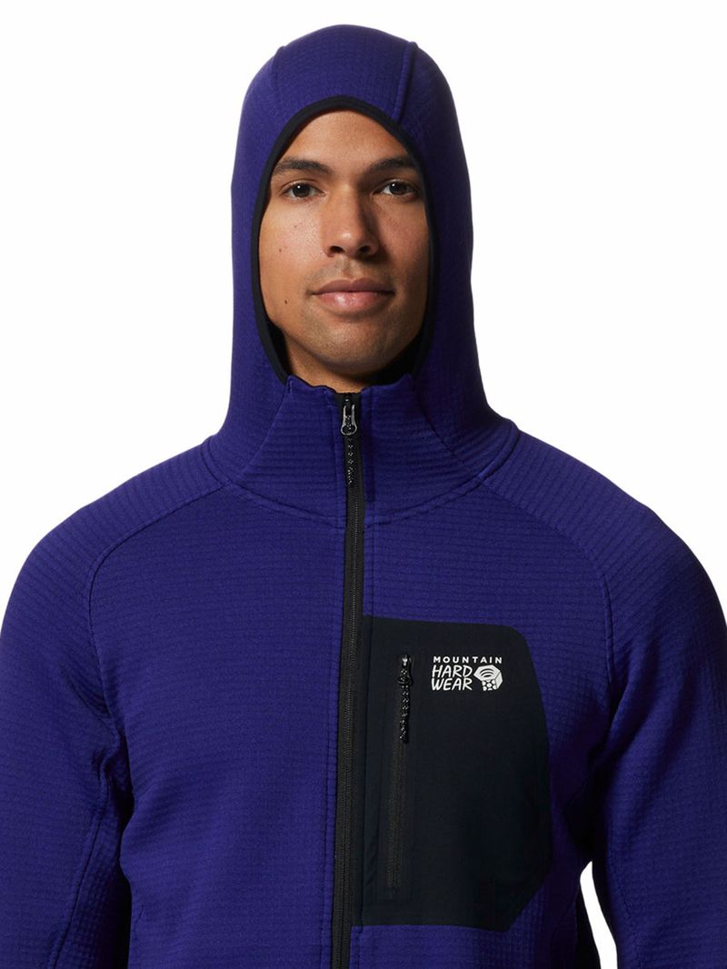 Polar Hombre Polartec Power Grid Azul Mountain Hardwear