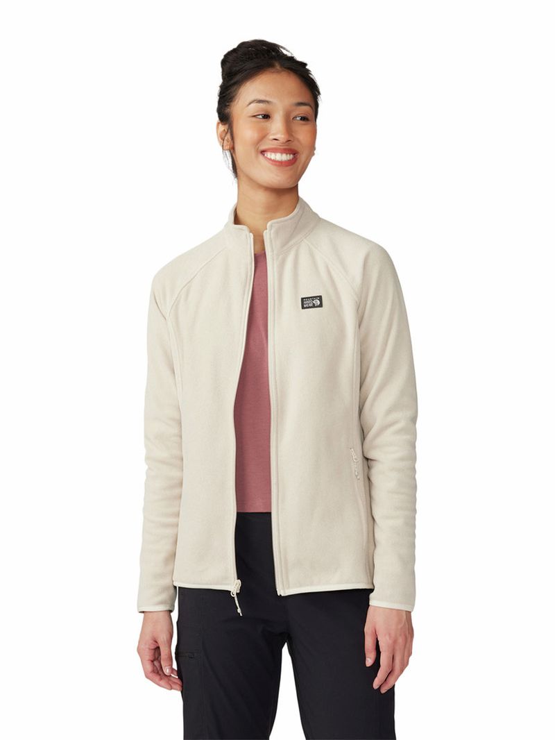 Polar Mujer Microchill Full Zip Jacket Beige Mountain Hardwear