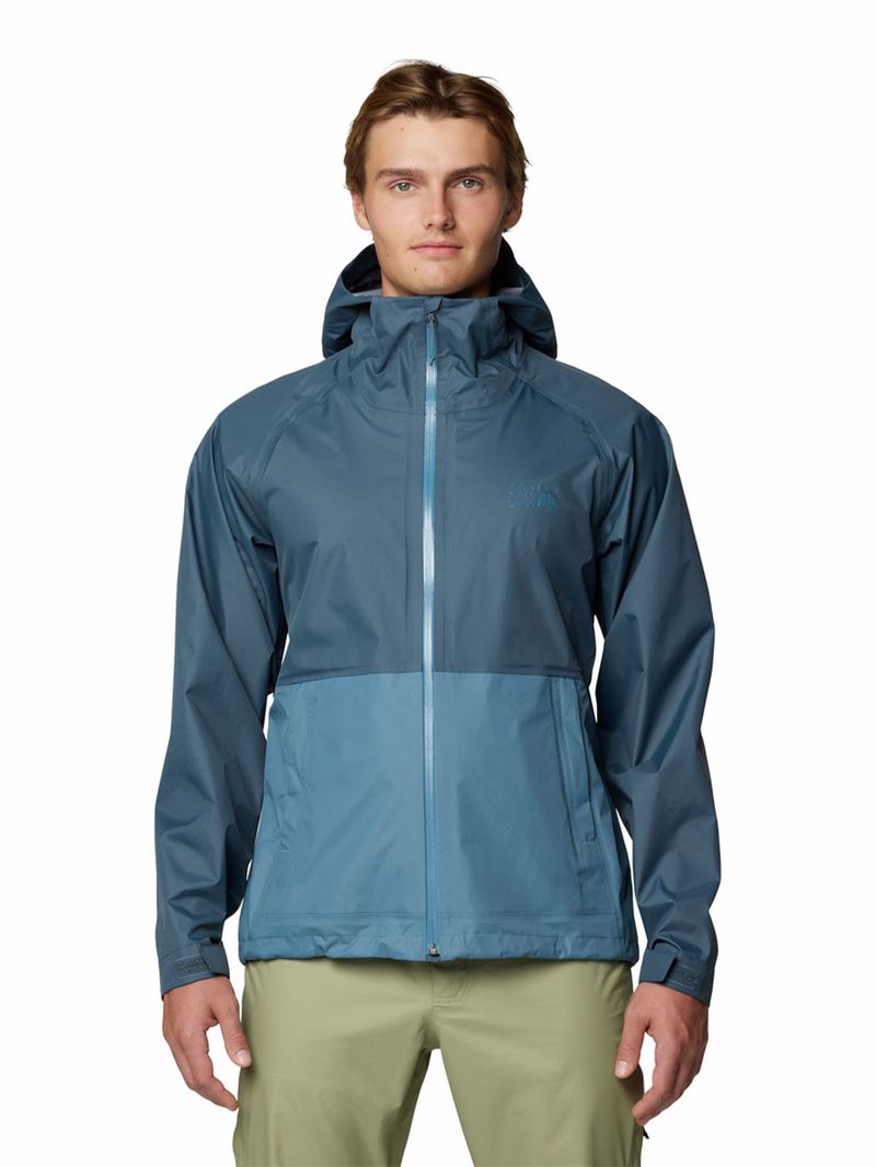 Impermeable Hombre Threshold Jacket Azul Mountain Hardwear