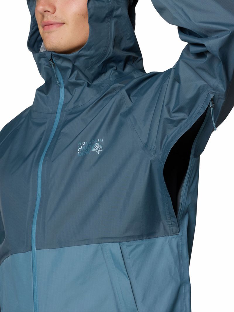 Impermeable Hombre Threshold Jacket Azul Mountain Hardwear