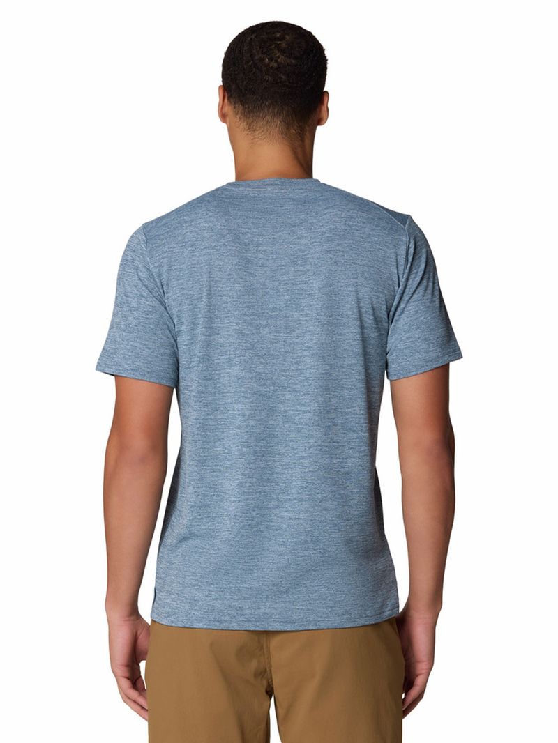 Polera Hombre Sunblocker Azul Mountain Hardwear