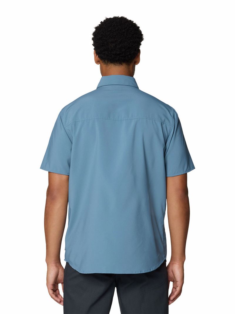Camisa Manga Corta Hombre Trail Sender Azul Mountain Hardwear