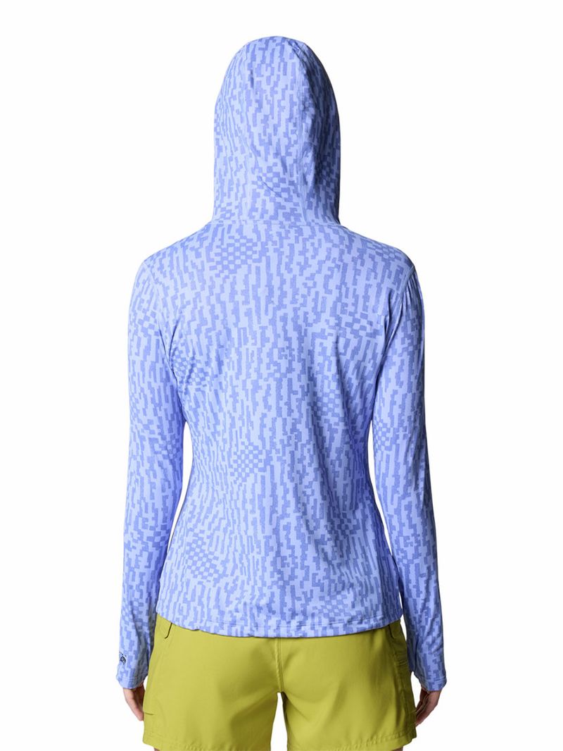 Polera Manga Larga Mujer Crater Lake Hoody Celeste Mountain Hardwear
