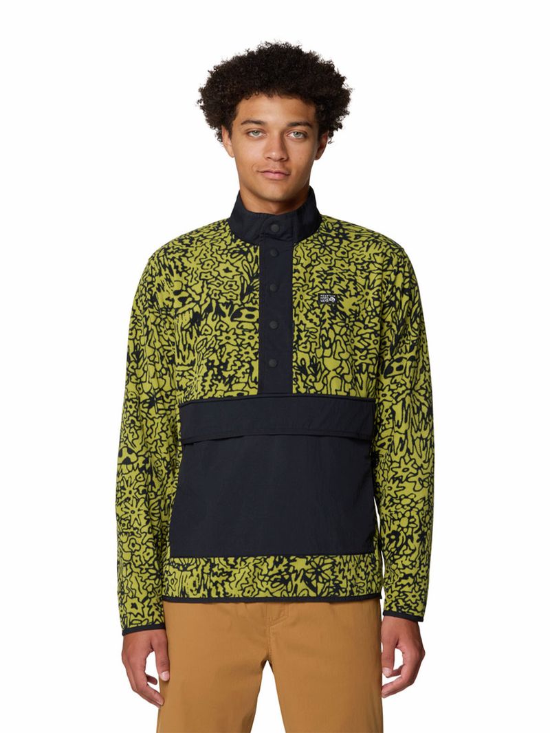 Polar Hombre Microchill Snap Pullover Verde Mountain Hardwear