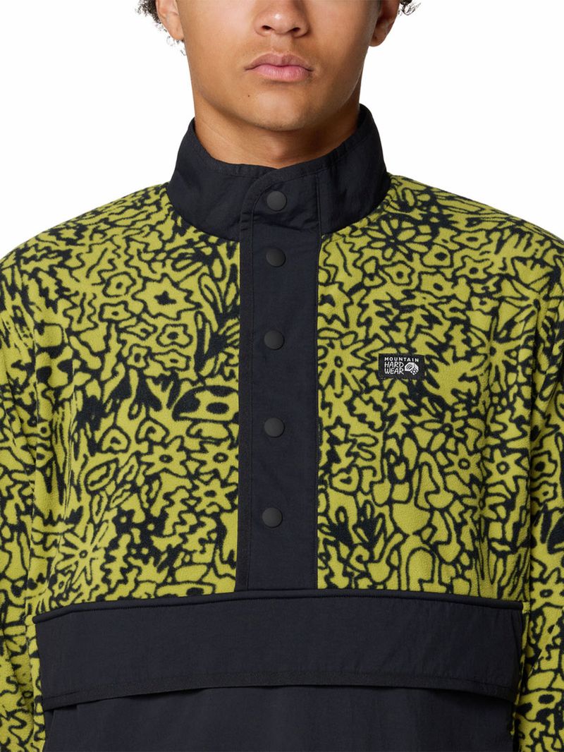 Polar Hombre Microchill Snap Pullover Verde Mountain Hardwear