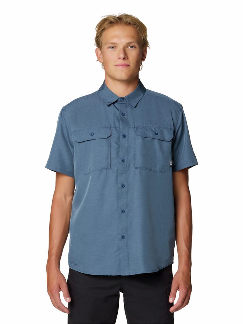 Camisa Manga Corta Hombre Canyon Azul Mountain Hardwear