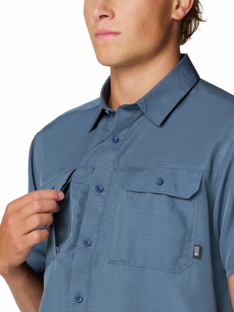 Camisa Manga Corta Hombre Canyon Azul Mountain Hardwear