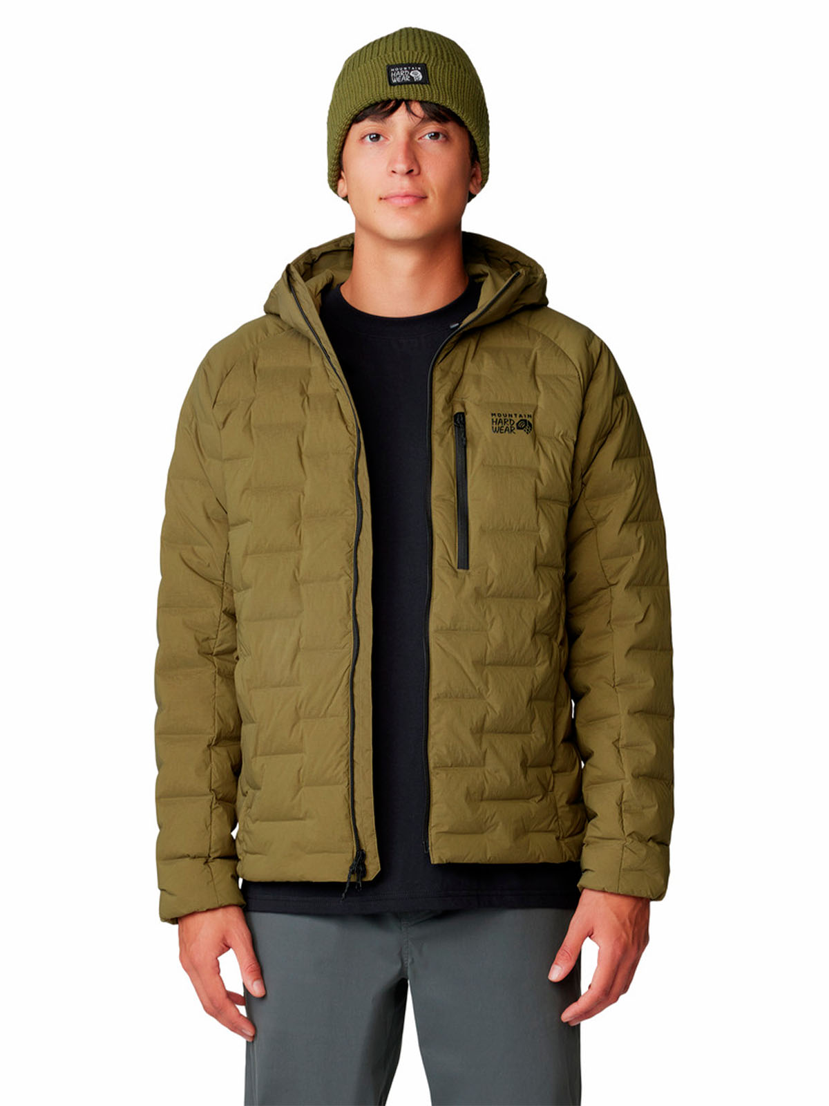 Parka Hombre Stretchdown Hoody Verde Mountain Hardwear-Mountain