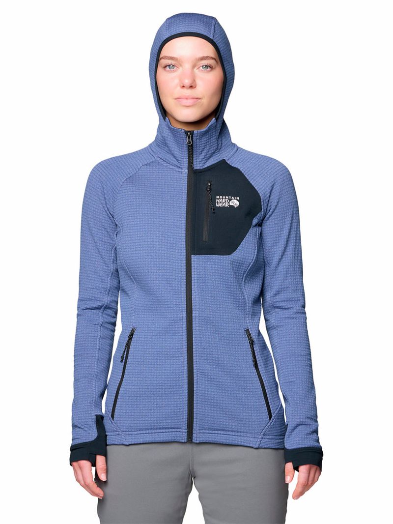 Polar Mujer Polartec Power Grid Azul Mountain Hardwear