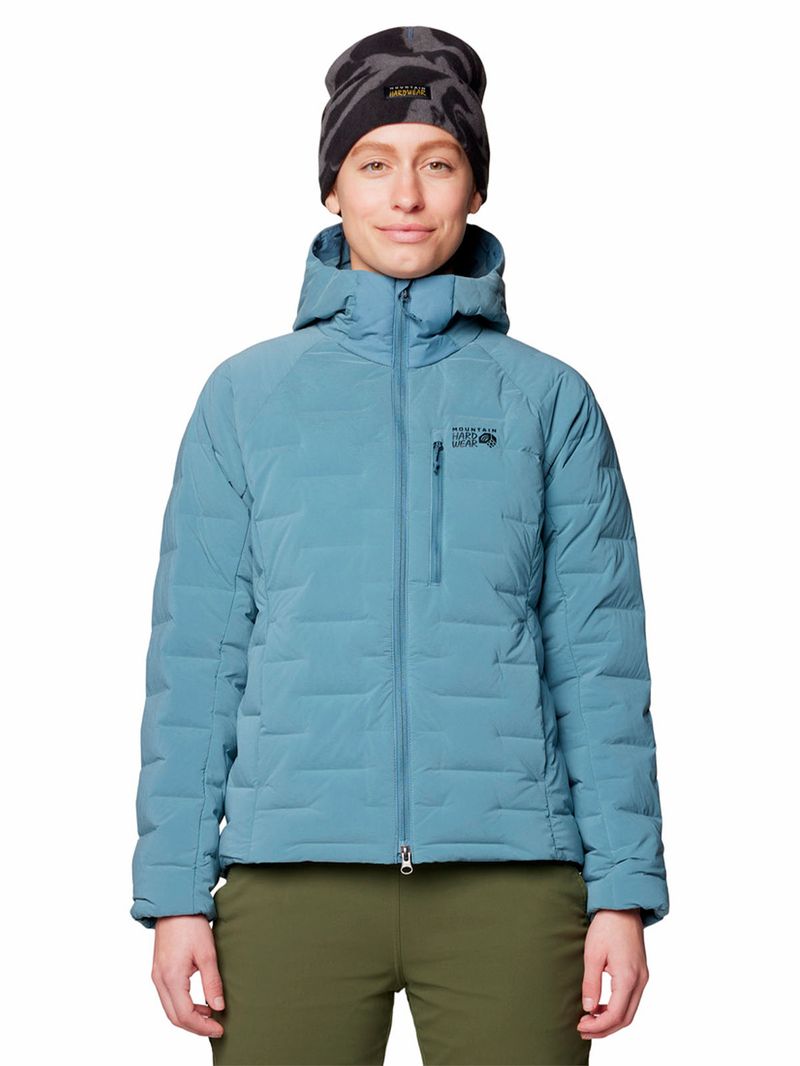 Parka Mujer Stretchdown Hoody Azul Mountain Hardwear