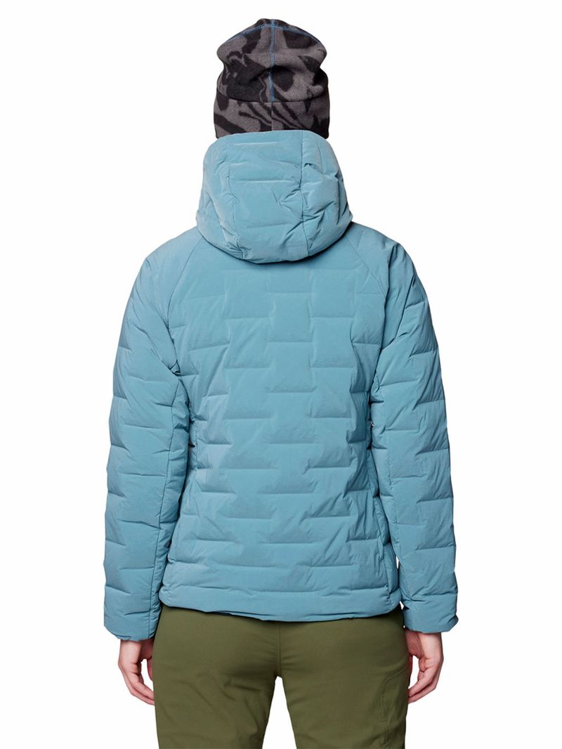 Parka Mujer Stretchdown Hoody Azul Mountain Hardwear