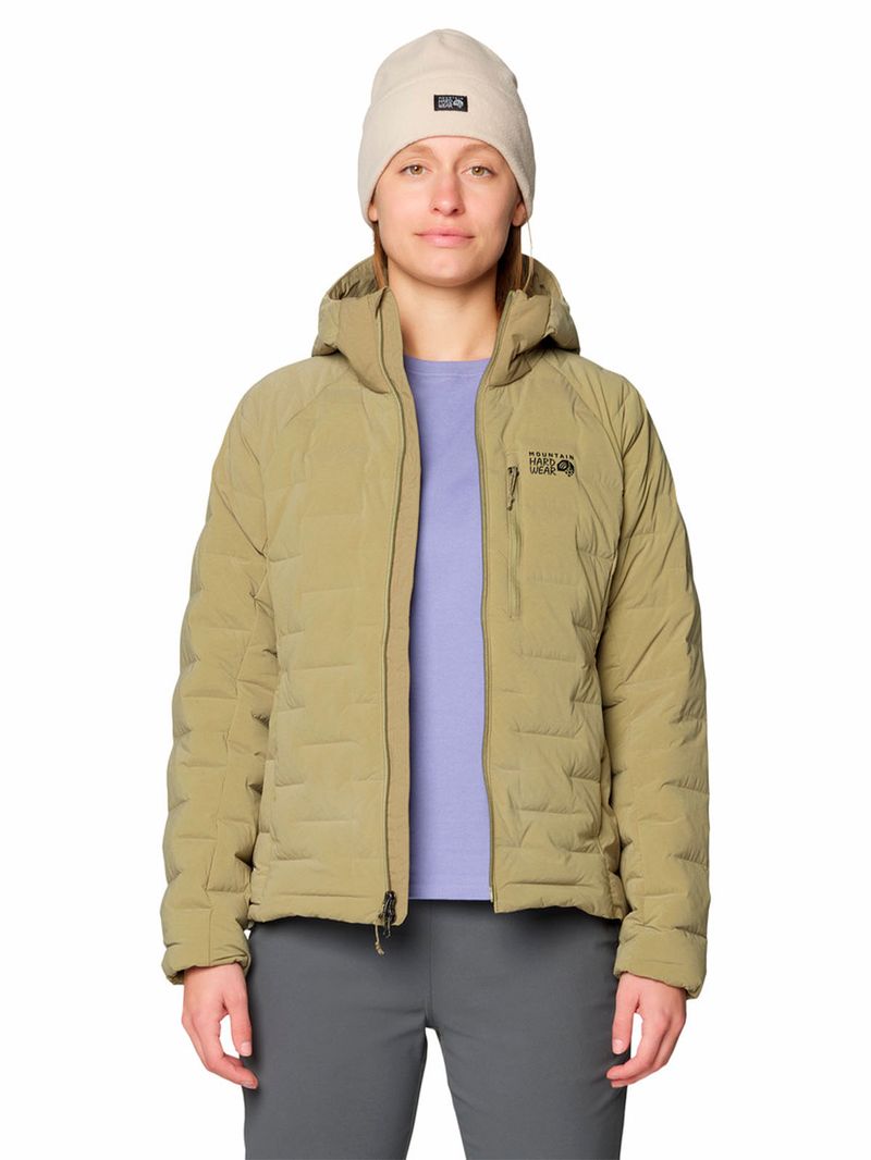 Parka Mujer Stretchdown Hoody Beige Mountain Hardwear