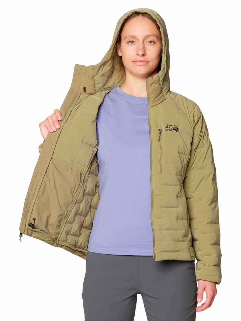Parka Mujer Stretchdown Hoody Beige Mountain Hardwear