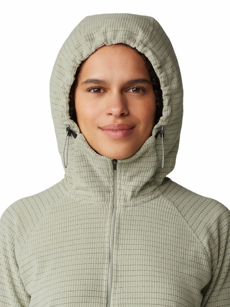 Polar Mujer Summit Grid Half Zip Blanco Mountain Hardwear