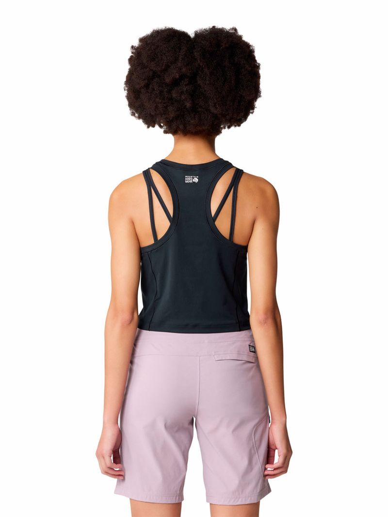 Polera Mujer Stretch Tanklette Negro Mountain Hardwear