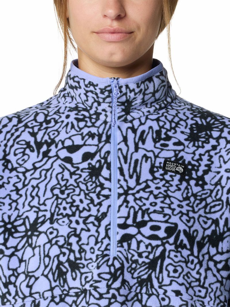 Polar Mujer Microchill Half Zip Blanco Mountain Hardwear