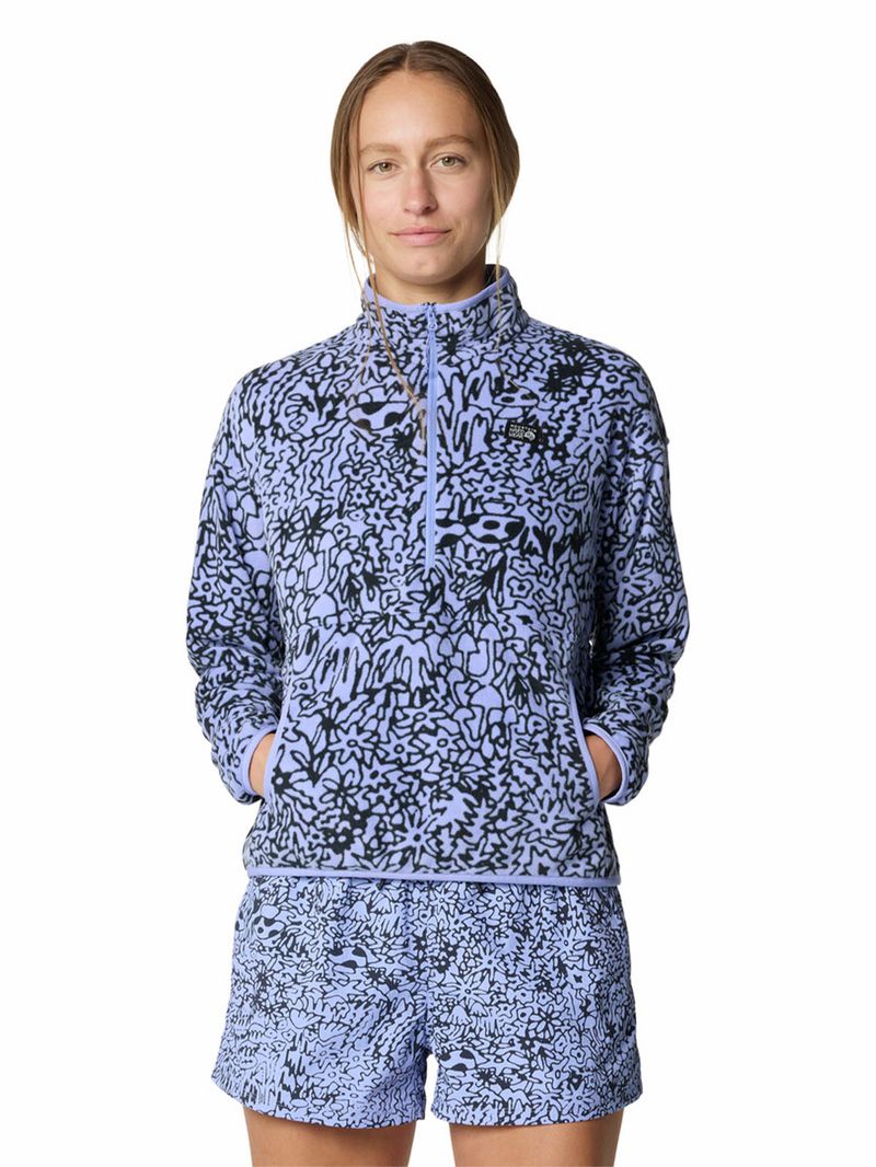 Polar Mujer Microchill Half Zip Blanco Mountain Hardwear