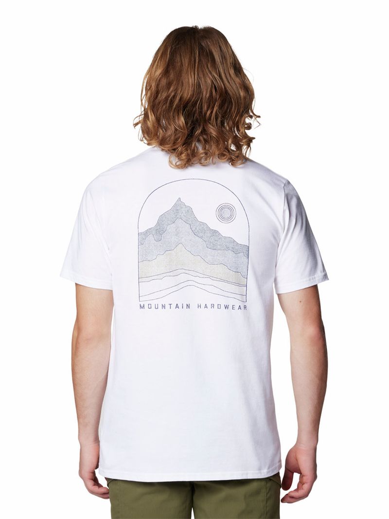 Polera Manga Corta Hombre Mountain Sunset Blanco Mountain Hardwear