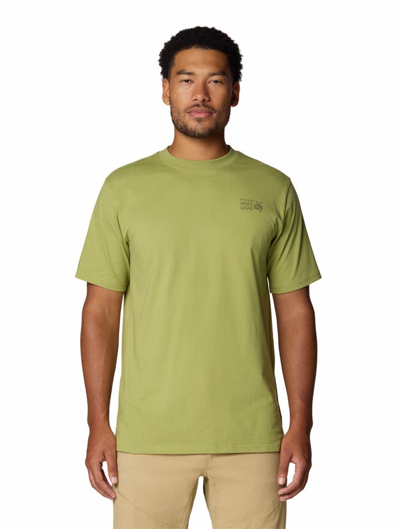 Polera Manga Corta Hombre Mountain Sunset Verde Mountain Hardwear