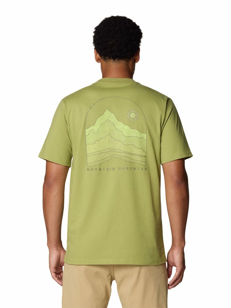 Polera Manga Corta Hombre Mountain Sunset Verde Mountain Hardwear