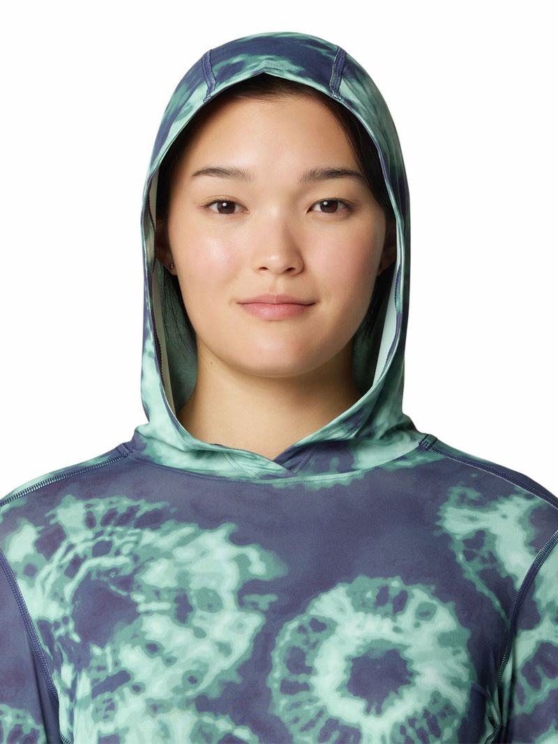 Polera Manga Larga Mujer Crater Lake Azul Mountain Hardwear