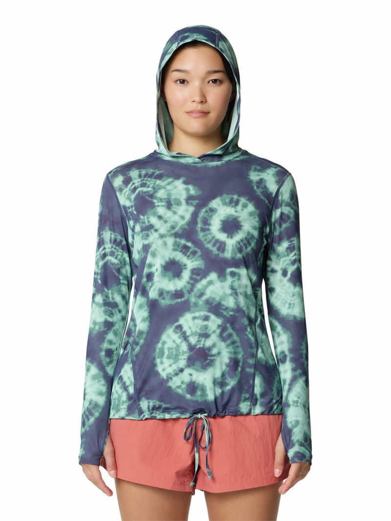 Polera Manga Larga Mujer Crater Lake Azul Mountain Hardwear