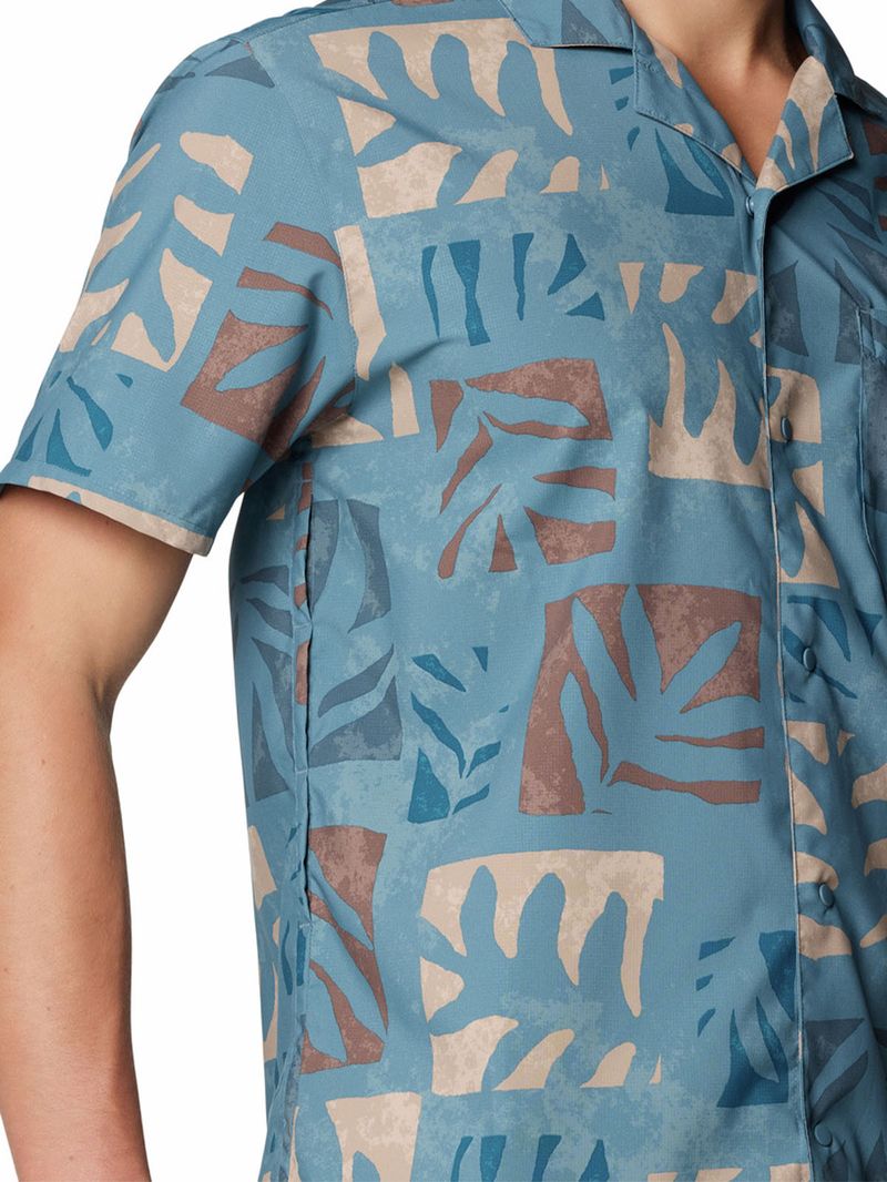 Camisa Manga Corta Trail Sender Azul Mountain Hardwear