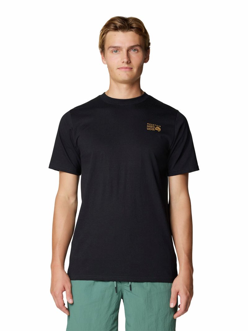 Polera Manga Corta Hombre Mountain Sunset Negro Mountain Hardwear