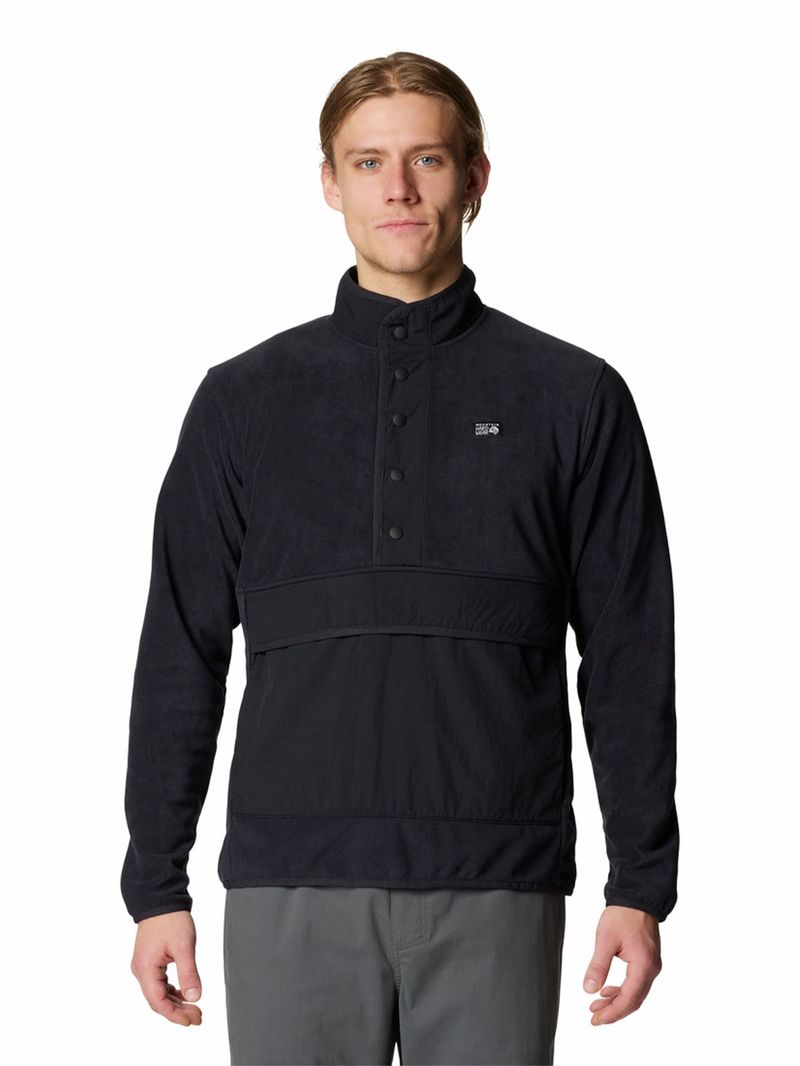 Polar Hombre Microchill Half Snap Negro Mountain Hardwear