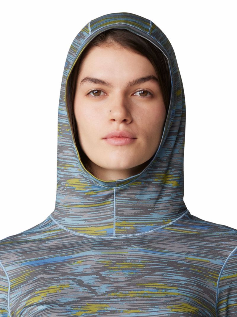 Polera Manga Larga Mujer Butter Up Azul Mountain Hardwear