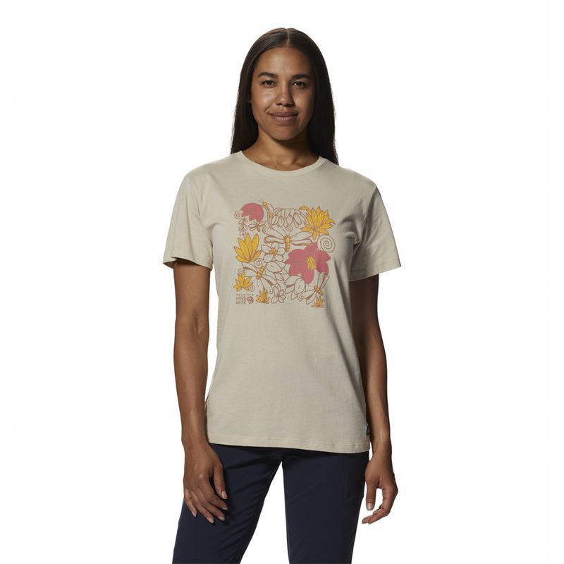 Polera Manga Corta Mujer Floral Graphic Café Mountain Hardwear